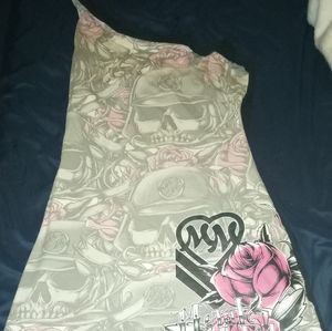 Metal Mulisha one shoulder dress